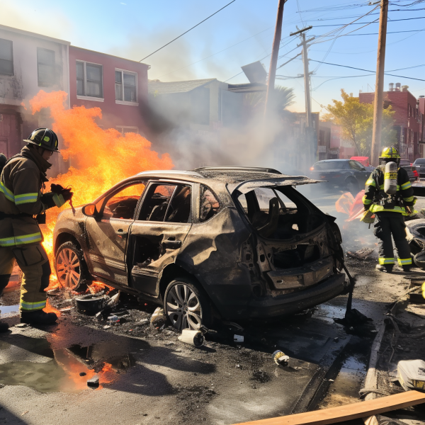 SUV gutted in fiery Oakland crash; no one found inside