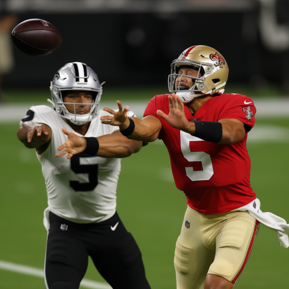 Raiders 34, 49ers 7: Trey Lance sacked four times in rough return