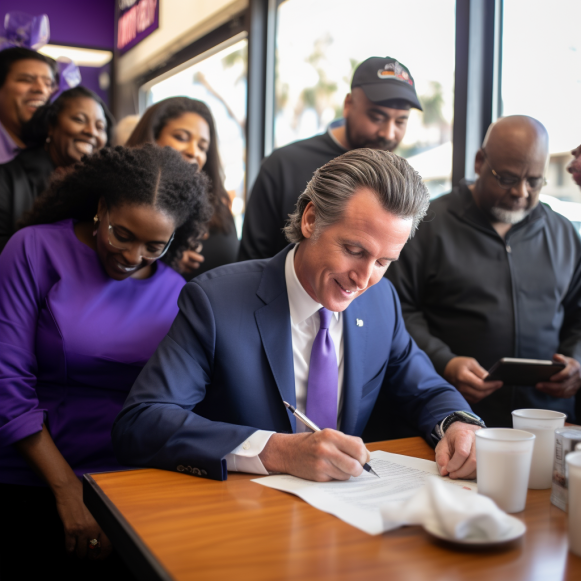 In LA, Gov. Newsom signs bill boosting fast-food worker wages, conditions