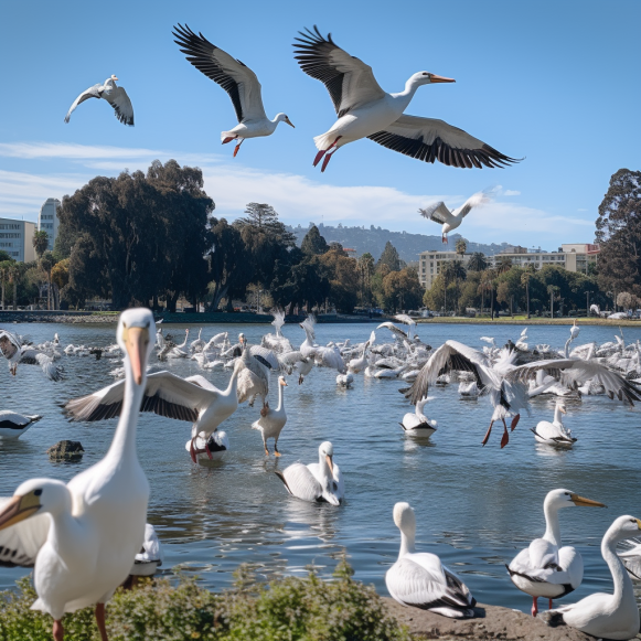 Have Alameda brown pelicans lost their ability to fly in formation?