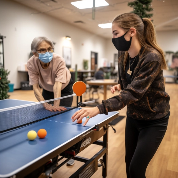 Patients with neurodegenerative diseases turn to pingpong for rehabilitation. Scientists are paying attention.