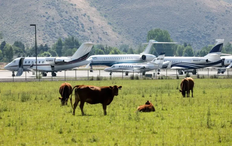 Private jets are taking over a small-town Idaho airport for the annual ‘summer camp for billionaires’