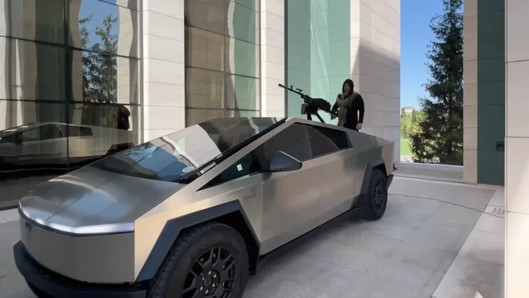 One of Putin’s closest allies showed off a Tesla Cybertruck equipped with a machine gun and suggested it could be used in Ukraine