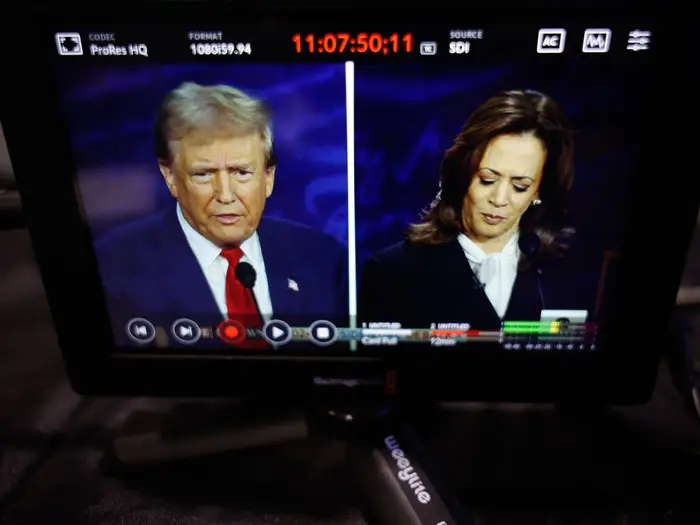 What Trump and Harris were saying when the mics were off