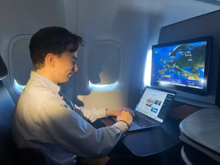 I tried Elon Musk’s Starlink WiFi on its first Qatar Airways flight. Making video calls at 36,000 feet is a game changer for business and leisure.