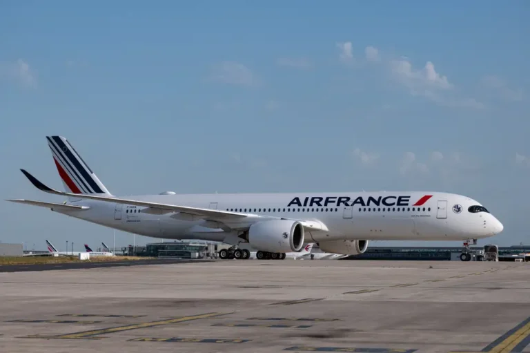 An Air France passenger says he was injured when his business-class seat came loose during takeoff, and is suing the airline