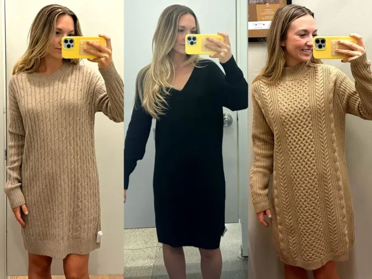 I tried on sweater dresses at Gap, Old Navy, and Banana Republic. Honestly, I didn’t think any of them were worth my money.