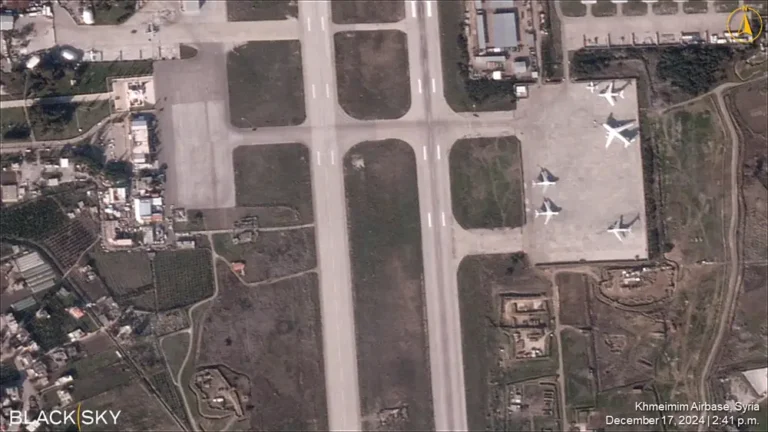 New satellite images show the Russians packing up their stuff amid a flurry of activity at a key airbase in Syria