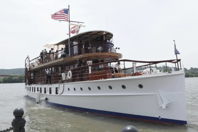 Photos show the USS Sequoia, the US presidential yacht once known as the ‘floating White House’