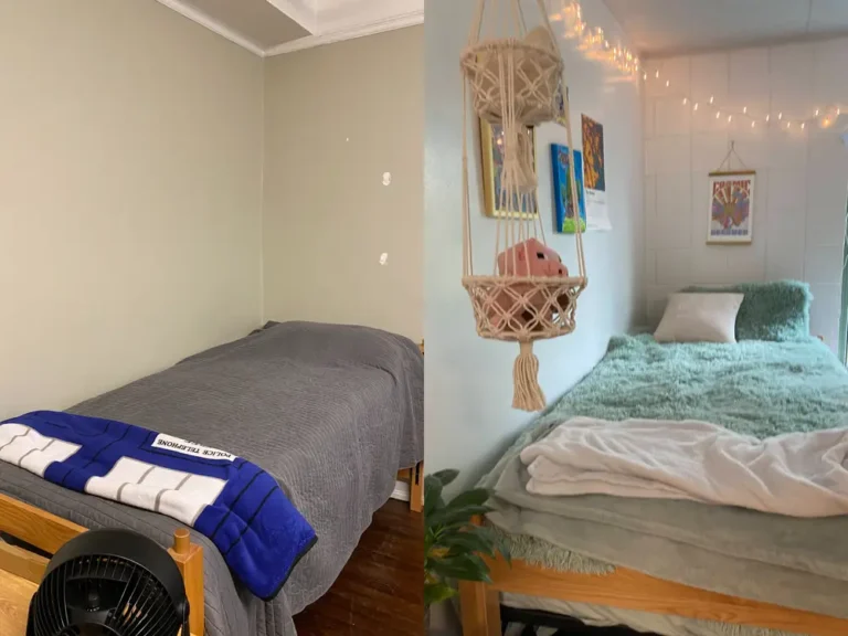 My twins are both in college, and their dorm rooms show just how different they really are from each other