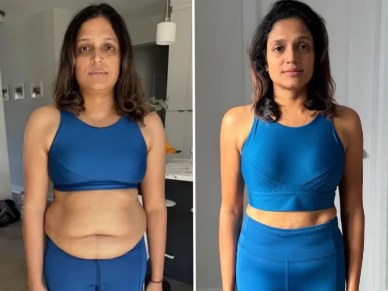 A woman transformed her body in the run-up to her 40th birthday — with high-protein foods and weightlifting