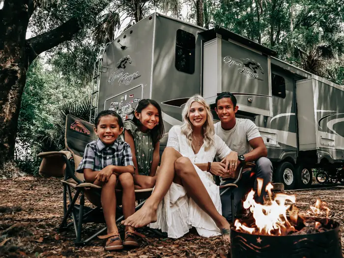 My family turned a 400-square-foot trailer with rotting floors into a mobile home with 2 bedrooms and a rock wall. See inside.