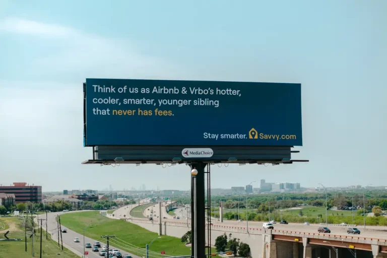 A little-known vacation-rental company poked fun at Airbnb with a pointed billboard