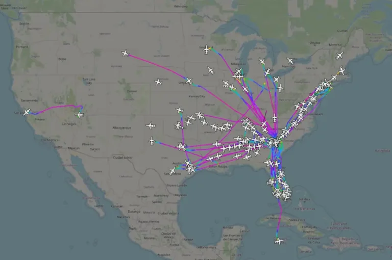 Map shows exodus of private jets from Augusta’s small, usually quiet, airport after the Masters