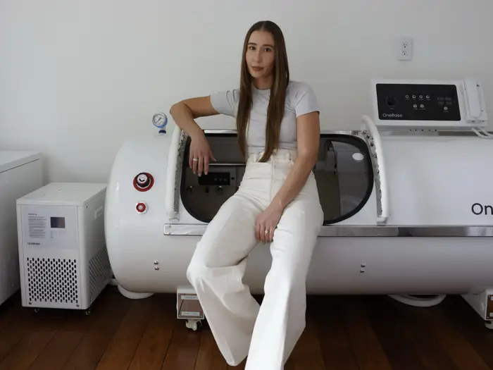 A longevity clinic owner who claims her biological age is 22 says the best health hacks are free