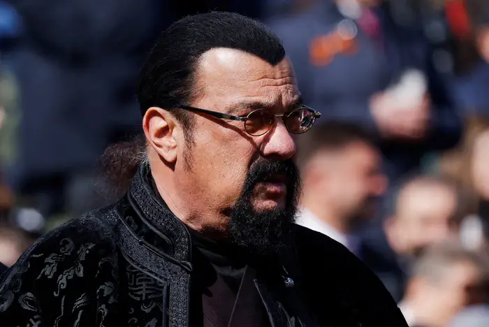Steven Seagal appeared at Putin’s big Victory Day celebration next to a biker gang