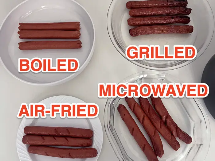 I made a hot dog in 4 different appliances, and I’ll never use the microwave again
