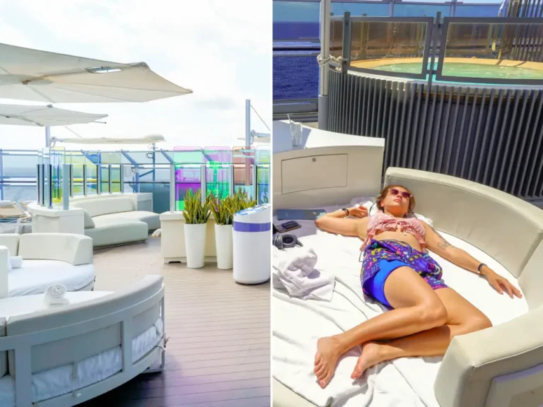 I hung out in a VIP lounge on an adults-only cruise ship and saw how suite passengers who pay at least $8,000 vacation