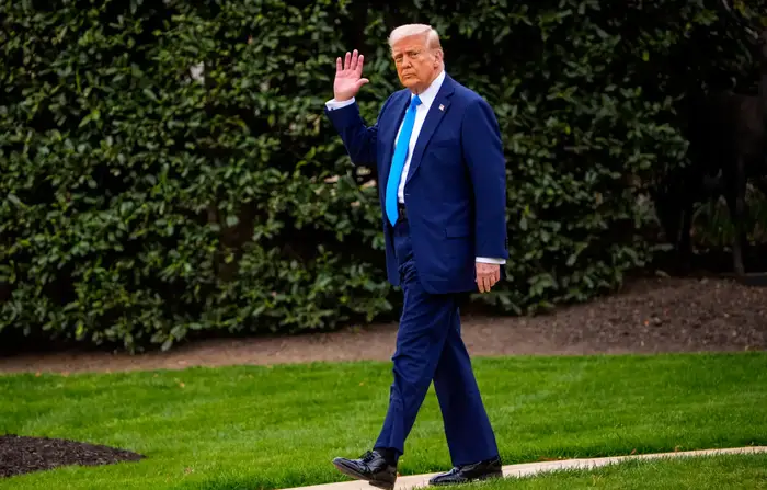 On his 101st day in office, Trump blames Biden for the stock market