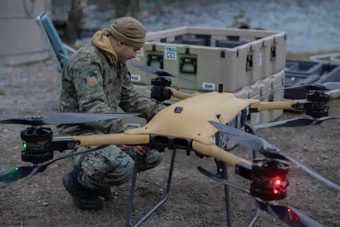 The US Marine Corps is trying to figure out how to sort out friendly and enemy drones in battle