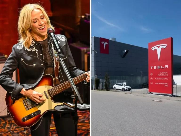 Sheryl Crow says an armed man got into her barn after she shared a video of her Tesla being towed away