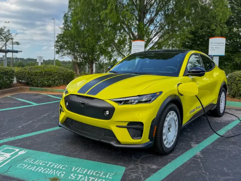 I drove Ford’s Mustang Mach-E Rally. It looks like a life-sized Hot Wheels toy but is actually a fantastically fast electric SUV.