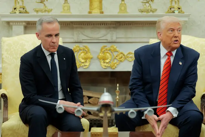 Mark Carney said he’s glad people couldn’t tell what was going through his mind when he met Trump
